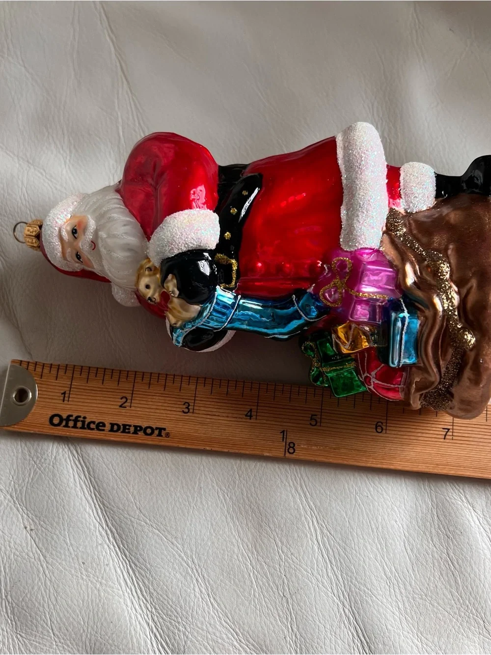 Holiday Santa Claus with Gifts Hanging Ornament